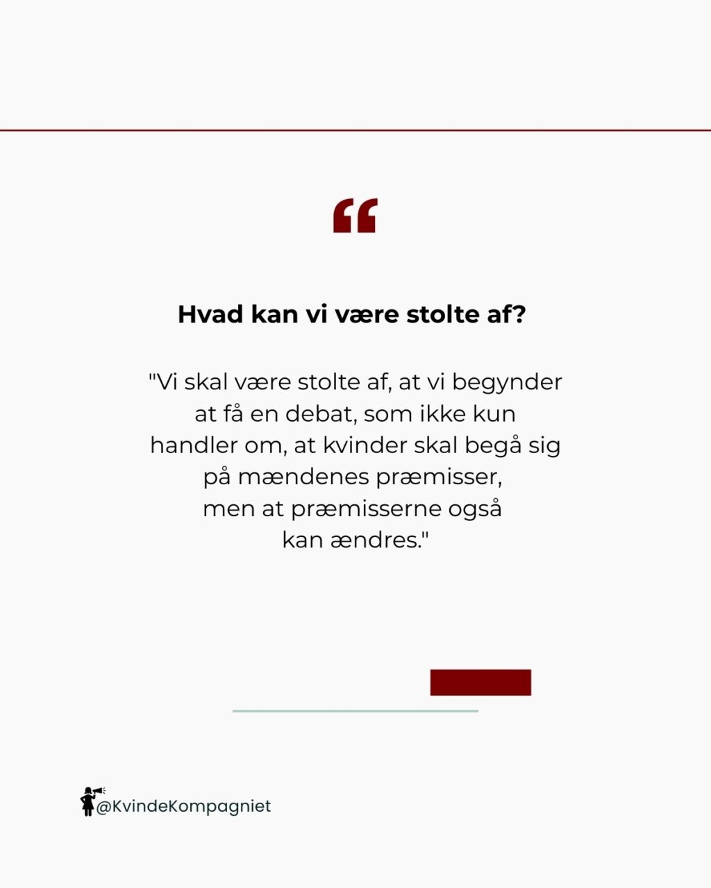 Instagram post from kvindekompagniet. This post is in position 1.